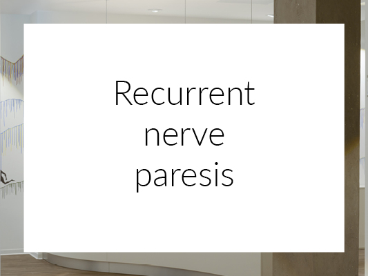 Recurrent nerve paresis